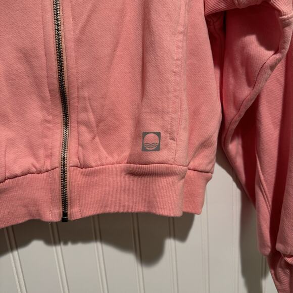 Anthropologie Daily Practice Pink Zip Up Sweatshirt Size Small - Picture 3 of 7